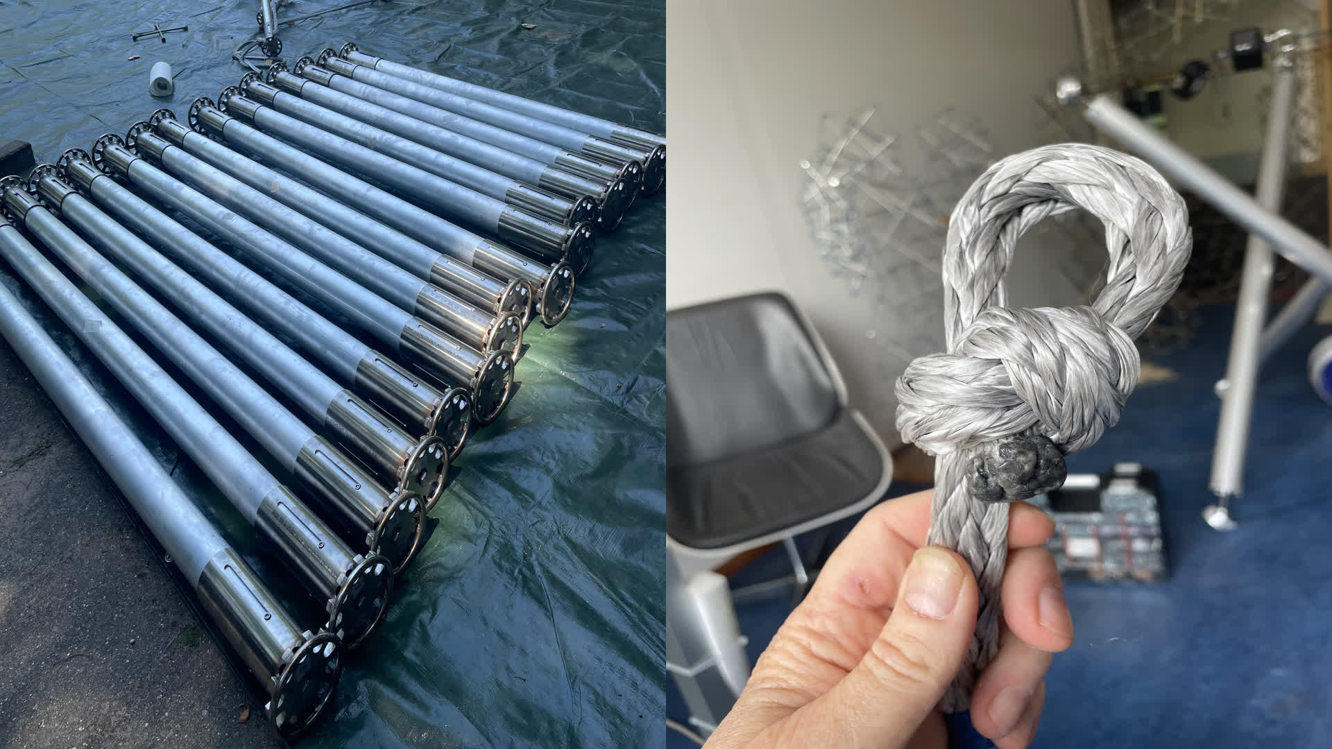 aluminum and dyneema